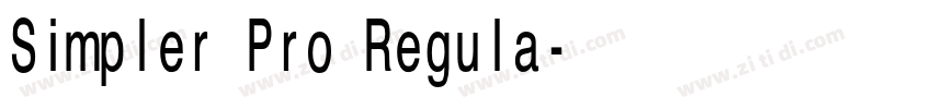 Simpler Pro Regula字体转换